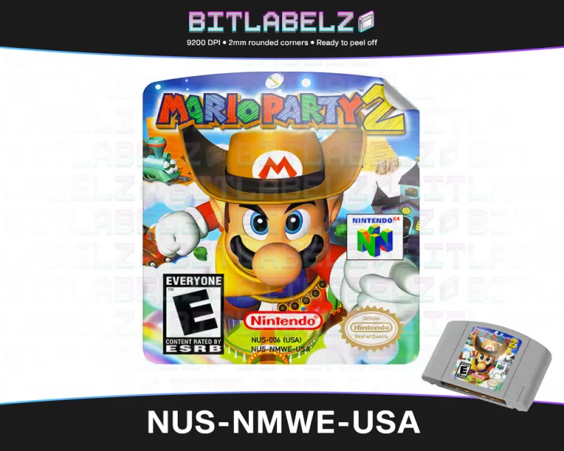 Mario Party 2 - Etichetta Nintendo 64 [NUS-NMWE-USA]
