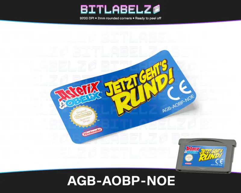 Asterix & Obelix: Jetzt geht's rund - Étiquette Game Boy Advance [AGB-AOBP-NOE]