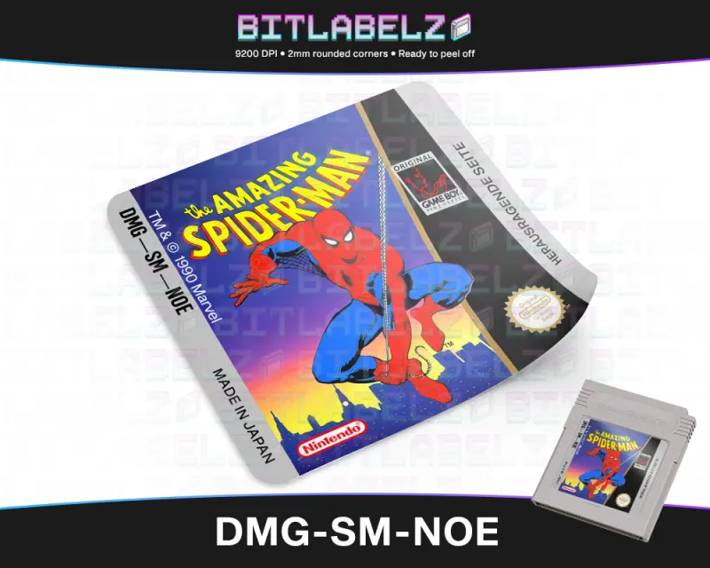 The Amazing Spider-Man - Etichetta Game Boy [DMG-SM-NOE]