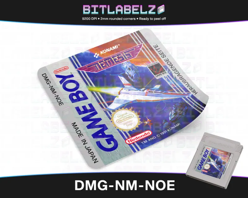 Nemesis - Etichetta Game Boy [DMG-NM-NOE]