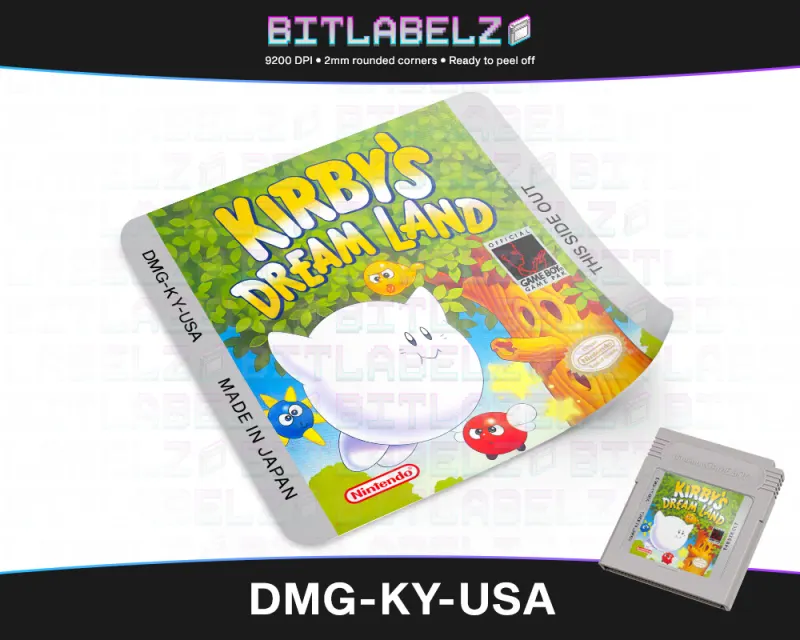 Kirby's Dream Land - Etichetta Game Boy [DMG-KY-USA]