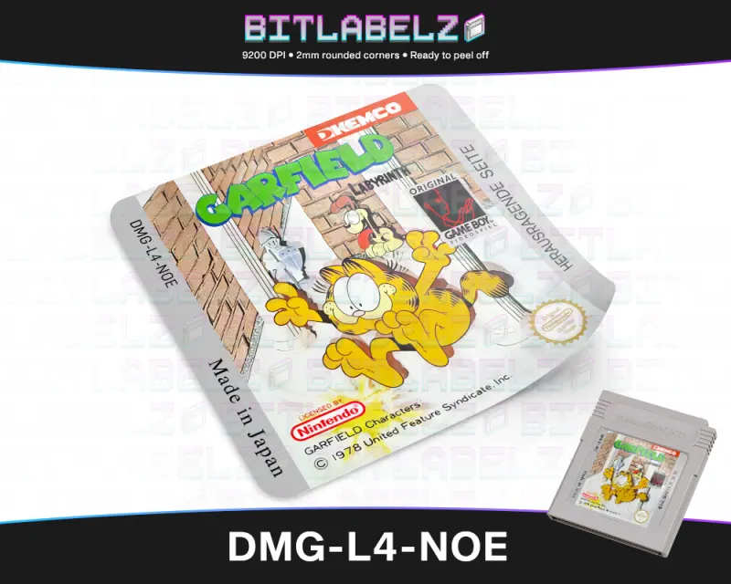 Garfield Labyrinth - Étiquette Game Boy [DMG-L4-NOE]