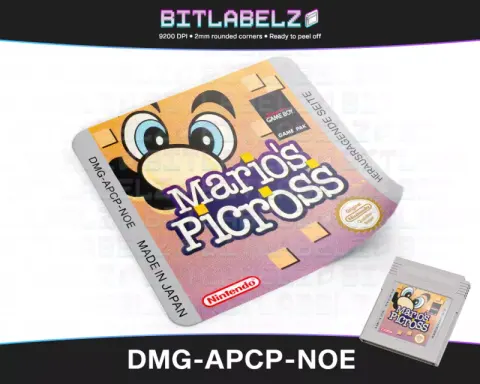Mario's Picross - Étiquette Game Boy [DMG-APCP-NOE]
