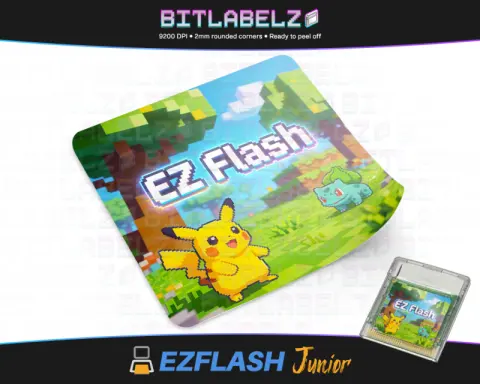 EZ Flash Junior (Jr.) "Pokemon Pixel Breeze" - Étiquette
