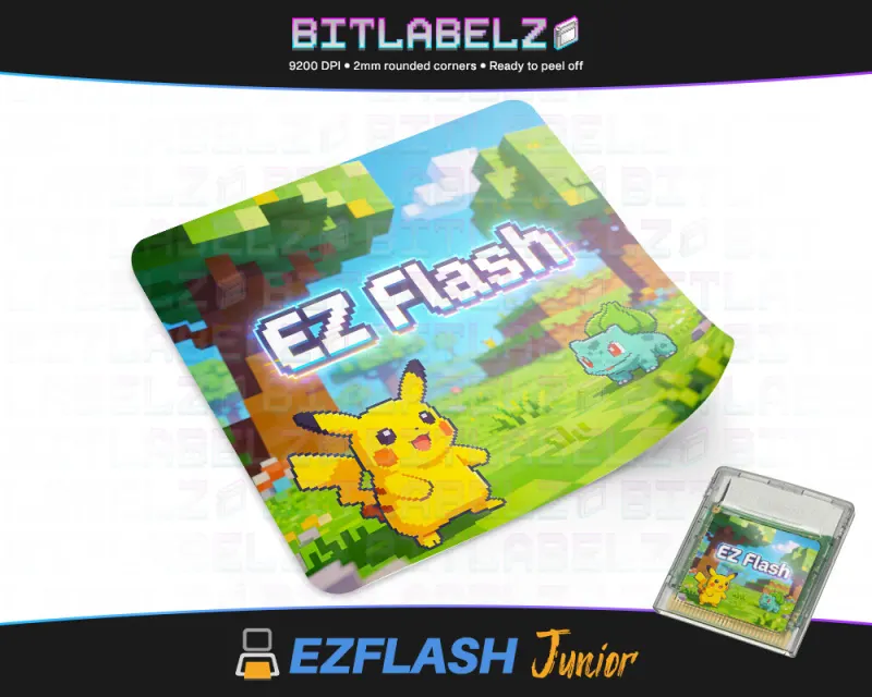 EZ Flash Junior (Jr.) "Pokemon Pixel Breeze" - Etichetta