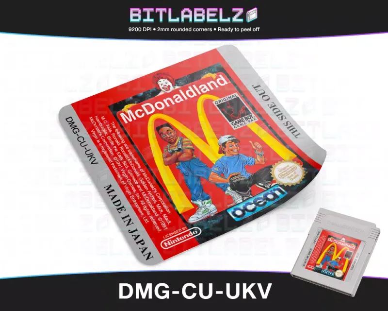 McDonaldland - Étiquette Game Boy [DMG-CU-UKV]
