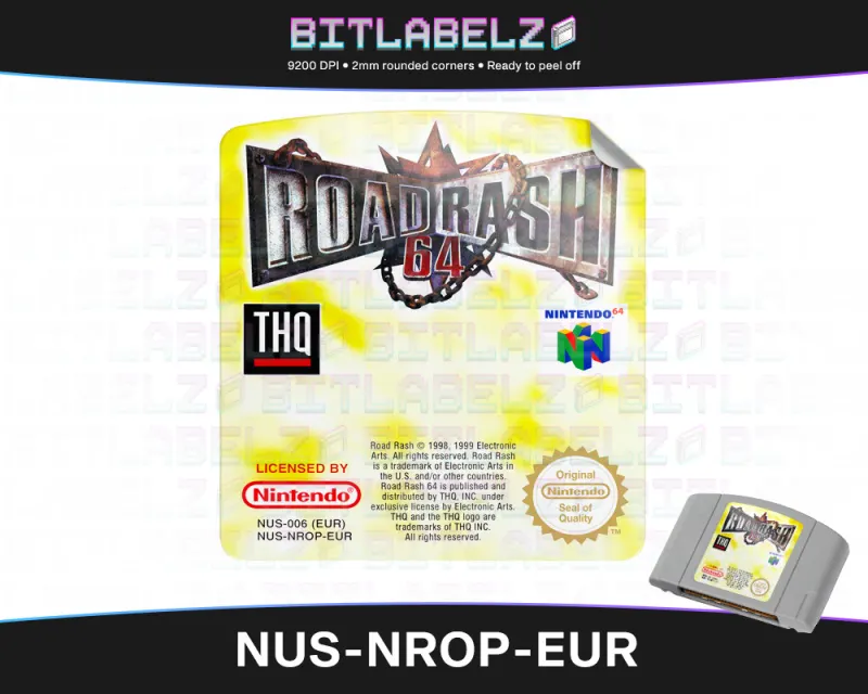 Road Rash 64 - Nintendo 64 Label [NUS-NROP-EUR]
