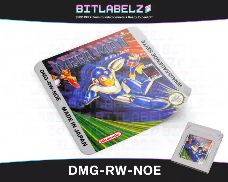 Mega Man: Dr. Wily's Rache - Etichetta Game Boy [DMG-RW-NOE]