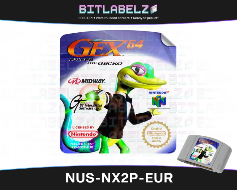 Gex 64: Enter the Gecko - Nintendo 64 Label [NUS-NX2P-EUR]